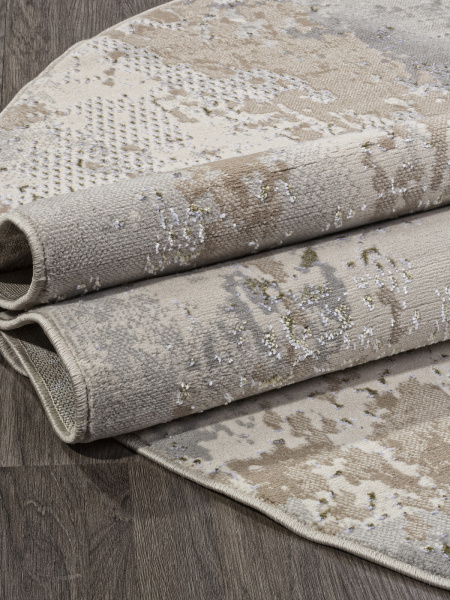 Российский овальный ковёр F171 CREAM-GREEN