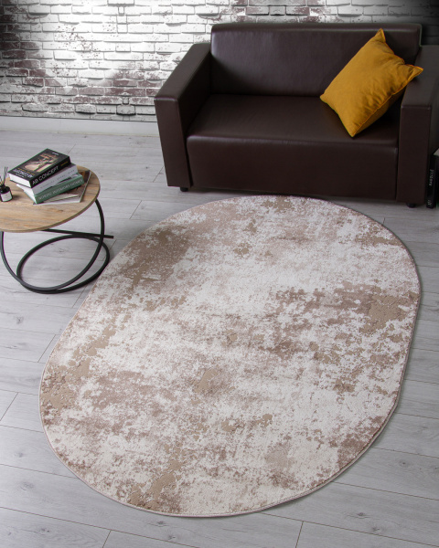 Российский овальный ковёр F172 BEIGE