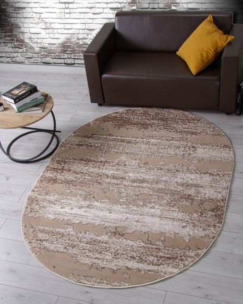 Российский овальный ковёр F173 BEIGE
