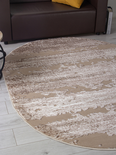 Российский овальный ковёр F173 BEIGE