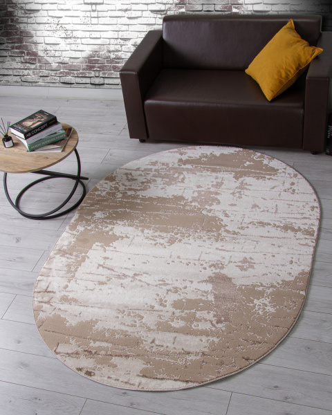 Российский овальный ковёр F174 BEIGE
