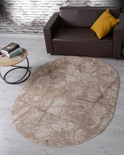 Российский овальный ковёр F175 BEIGE