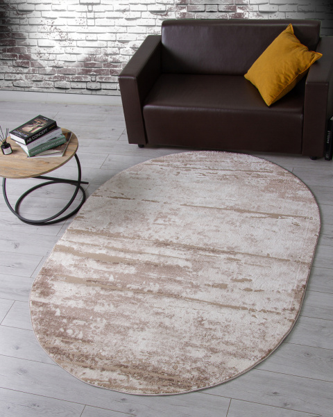 Российский овальный ковёр F176 BEIGE