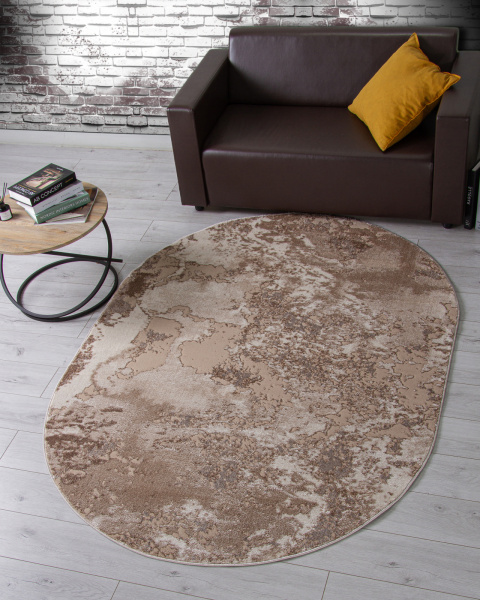 Российский овальный ковёр F177 BEIGE