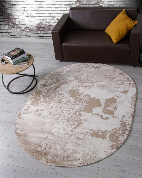 Российский овальный ковёр F177 BEIGE