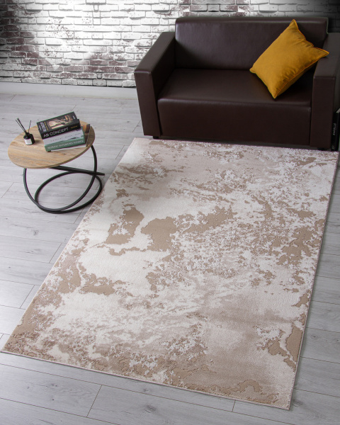 Российский прямоугольный ковёр F177 BEIGE