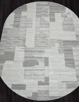 Российский овальный ковёр F190 CREAM-GRAY