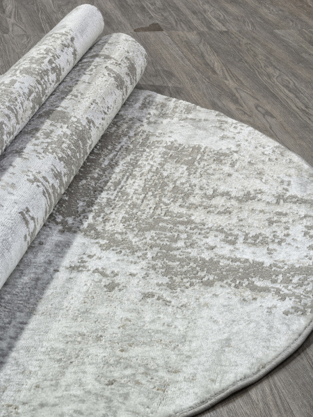 Российский овальный ковёр F194 BEIGE-GRAY