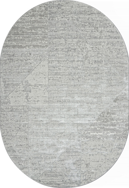 Российский овальный ковёр F196 CREAM-GRAY