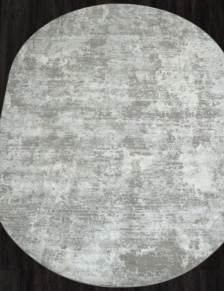 Российский овальный ковёр F197 CREAM-GRAY