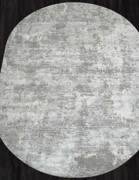 Российский овальный ковёр F197 CREAM-GRAY
