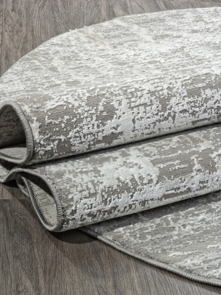 Российский овальный ковёр F197 CREAM-GRAY