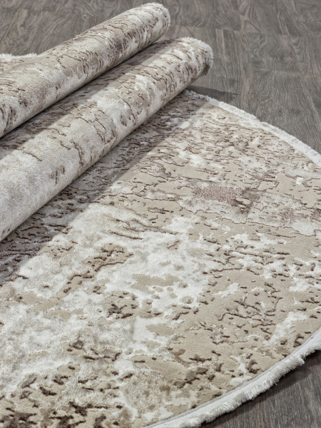 Российский овальный ковёр F204 BEIGE