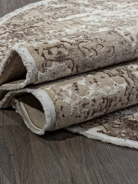 Российский овальный ковёр F204 BEIGE