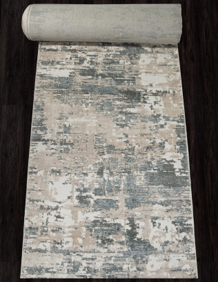 Российская прямоугольная дорожка F231 BEIGE-BLUE