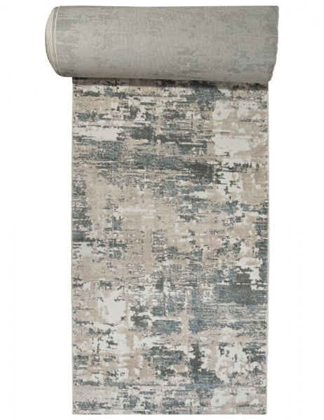 Ковровая дорожка F231 BEIGE-BLUE 