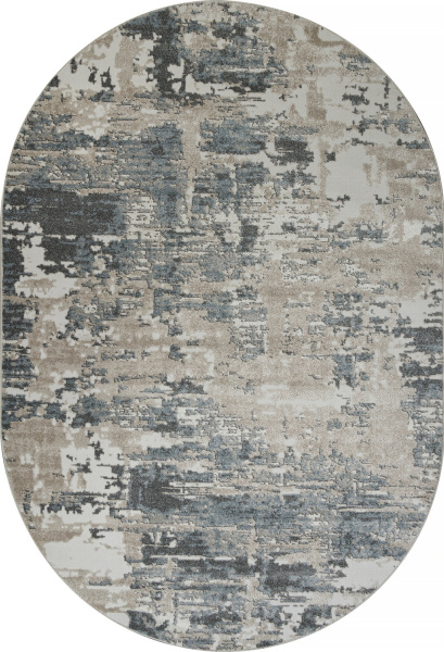 Российский овальный ковёр F231 BEIGE-BLUE