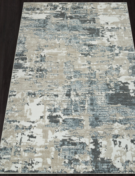 Российский прямоугольный ковёр F231 BEIGE-BLUE