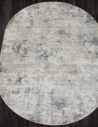 Российский овальный ковёр F232 BEIGE-BLUE