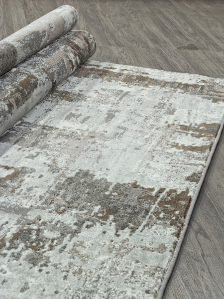 Российский прямоугольный ковёр F238 GRAY-BEIGE