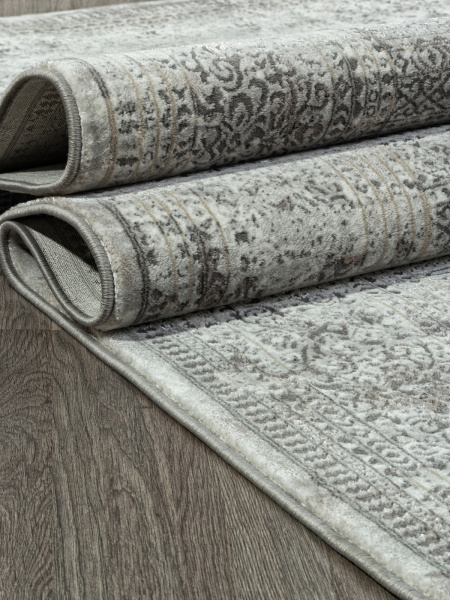 Российский прямоугольный ковёр F239 GRAY-BEIGE