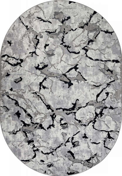 Российский овальный ковёр F289 DARK GRAY