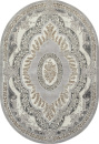 Российский овальный ковёр F290 GRAY-GREEN