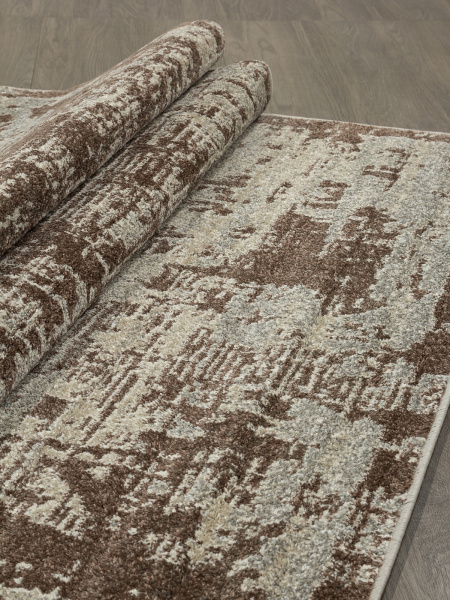 Российский прямоугольный ковёр F303 BEIGE-BROWN