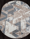 Российский овальный ковёр F354 BEIGE-BLUE