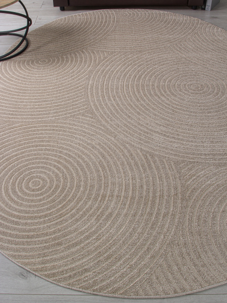 Российский овальный ковёр F410 LIGHT BEIGE