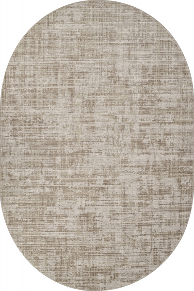 Российский овальный ковёр F415AE BEIGE / L.BROWN