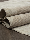 Российский овальный ковёр F416AD BEIGE / L.BROWN