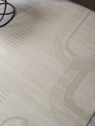 Российский овальный ковёр F437 LIGHT CREAM