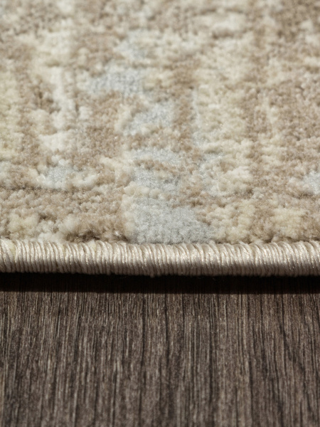 Российский овальный ковёр F446AD BROWN / BEIGE