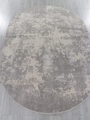 Российский овальный ковёр F477 GRAY-BEIGE