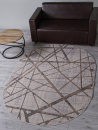 Российский овальный ковёр F478 GRAY-BEIGE