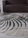 Российский овальный ковёр F479 GRAY-GREEN