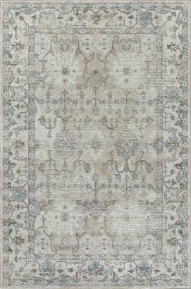 Российский прямоугольный ковёр G021 BEIGE-BLUE