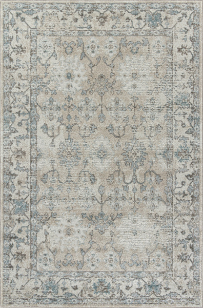 Российский прямоугольный ковёр G021 BEIGE-BLUE