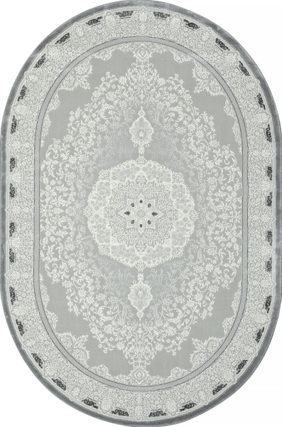 Российский овальный ковёр GL038G GREY / GREY
