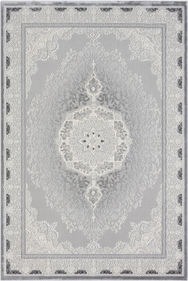Российский прямоугольный ковёр GL038G GREY / GREY