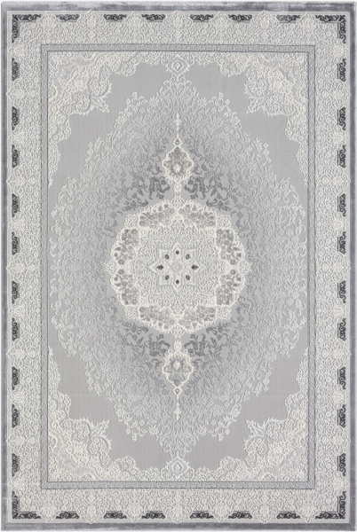 Российский прямоугольный ковёр GL038G GREY / GREY