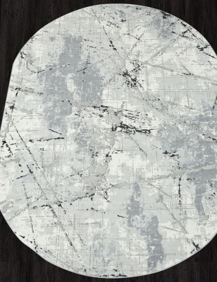 Российский овальный ковёр GL039G GREY / GREY