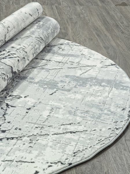 Российский овальный ковёр GL039G GREY / GREY
