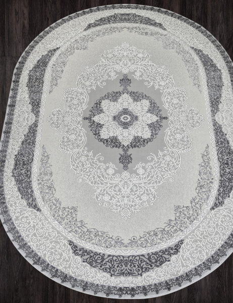 Российский овальный ковёр GL074G GREY / GREY