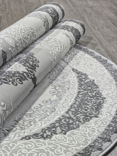 Российский овальный ковёр GL074G GREY / GREY