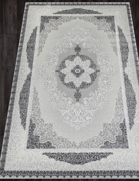 Российский прямоугольный ковёр GL074G GREY / GREY
