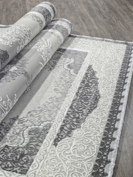 Российский прямоугольный ковёр GL074G GREY / GREY