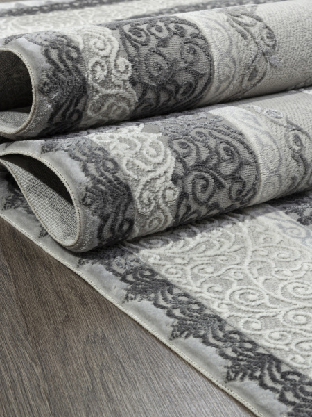Российский прямоугольный ковёр GL074G GREY / GREY