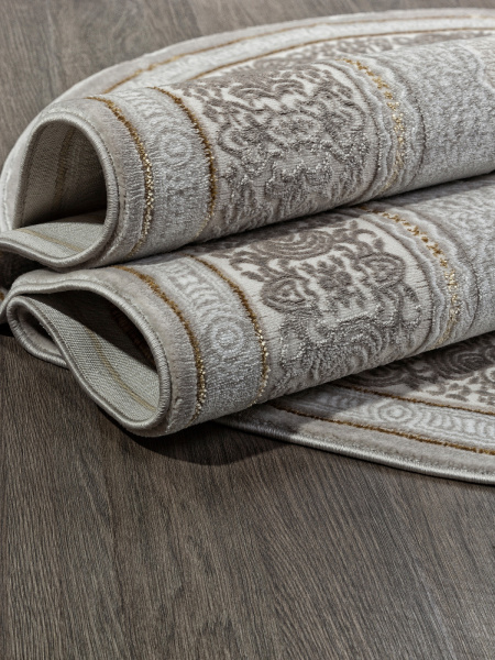 Российский овальный ковёр GL090E BROWN / BROWN